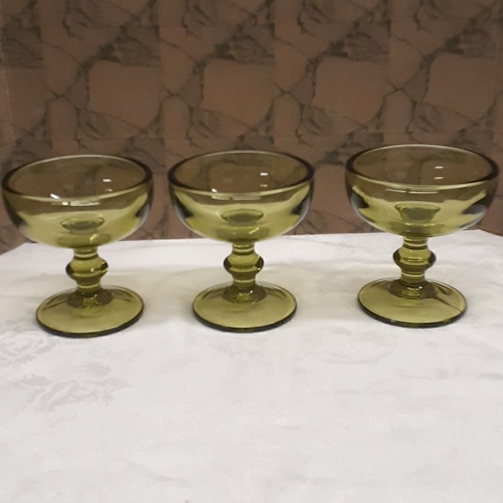 Imperial Glass-Ohio Hoffman House Green Champagne Sherbert Glass 237340